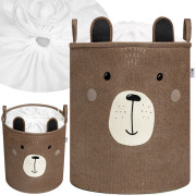 Kôš na hračky XL so šnúrkou, skladací bavlnený / 63 l Sipo