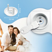 Ochranné kryty na elektrické zásuvky set 12 ks + 2x kľúče Sipo