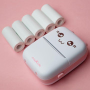 Detská termotlačiareň Maxlife MXTP-100 ružová