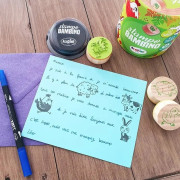 Detská drevená pečiatky Aladine Stampo Bambino, 8 ks - Farma