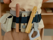 Opasok s dreveným náradím Blue Little Dutch