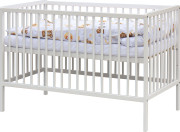 Detská postieľka s kompletnou výbavou biela Lila 120 x 60 cm Scarlett