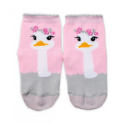 Bavlnené ponožky Pštros svetlo ružové Baby Nellys