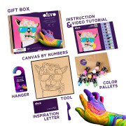 Maľovanie hmotou podľa čísel Lama 29 x 29 cm Okto