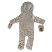 Zimná dojčenská kombinéza s rukavicami Pidilidi Beige