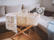 Mojžišov košík pre bábätko Corn Natural + matrac Basic Ahojbaby