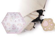 Detský skladací mini dáždnik mačka s rukoväťou labka