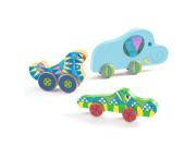 Vkladacie puzzle Zvieratkové autíčka Djeco