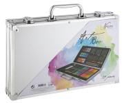 Umelecký kufrík kovový naplnený