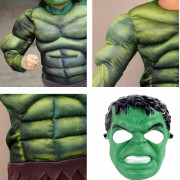 Detský kostým Svalnatý Hulk s maskou Veľ. 110-122/M