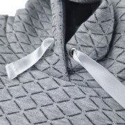 Šaty mikinové šedý melír vzor lesk Little Angel