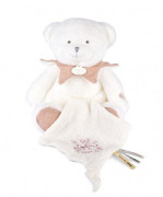 Darčeková sada Plyšový medvedík s dečkou 30 cm ružový Doudou