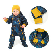 Rastúca softshellová kombinéza s fleecom Galaxia modrá Esito