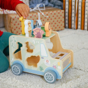Drevená vkladačka Zvieratká Safari auto 9 ks Tooky Toy