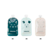 Multifunkčný prístroj Nutribaby+ Babymoov Loft White + 15 sáčkov Isy