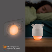 Medvedík BENNY hnedosivý - nočné svetlo so senzorom súmraku Zazu