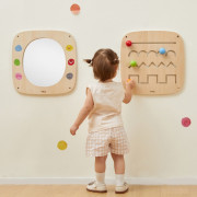 Drevený nástenný panel - zrkadlo s výrazmi Viga