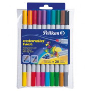 Fixy Pelikan 20 farieb, obojstranné, prateľné