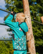 Softshellová bunda detská Medvede tyrkysová Wamu