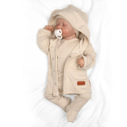 Bavlnená súprava pre bábätko do pôrodnice 6D Made with love béžová Baby Nellys