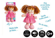 Bábika Anička handrová plyš 20 cm slovensky hovoriaca