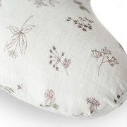 Vankúš na dojčenie Huggy 150x60x37 cm Basic Mušelín Small Twigs Ceba