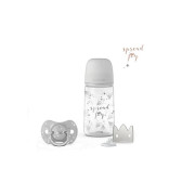 SADA fľaša 270ml + cumlík fyziologický 0-6m + klip JOY Suavinex