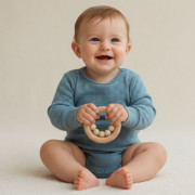 Rastúce body modrej vzor obdĺžnik Babyservice