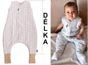 Merino spací vak s nožičkami ovečky hnedej