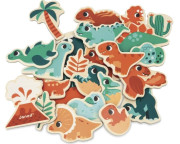 Drevené magnetky Dinosaury Dino 24 ks Janod
