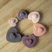 Silikónové stohovacie hryzátka B-Silicone Hearts