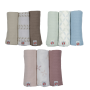 Swaddler Solid Matcha 3balenie 70 x 70 cm Lodger