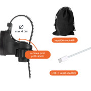 Hojdačka kočíka prenosné Bobby nabíjací Matt Black Zopa