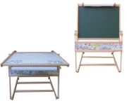 Obojstranná drevená tabuľa + stolík 2v1 MAGNETICKÁ