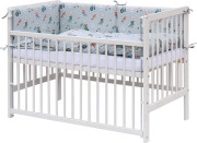 Detská postieľka s kompletnou výbavou Scarlett 120 x 60 cm Peko tyrkysová