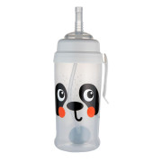 Fľaša nevylievacia športová so slamkou a závažím BabiesBoo 350 ml panda Canpol babies