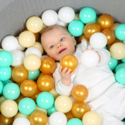 Hracia ohrádka s loptičkami textilné Ľudí