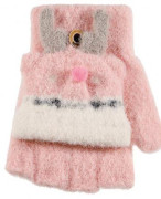 Detské odklápacie rukavice so sobíkom 7 - 8 rokov