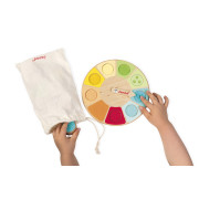 Kruhové dotykové senzorické pexeso s rôznymi povrchmi Janod