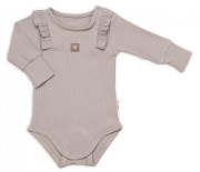 Rebrovaná rastúca súprava 3D Baby Girl Taupe