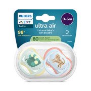 Cumlík Ultra air modrá/zelená 0-6 m obrázok chlapec, 2ks Philips Avent