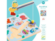 Vkladacie puzzle Rybolov s mačičkou Djeco