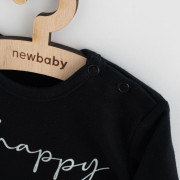 Dojčenské bavlnené body s krátkym rukávom New Baby Be Happy