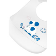 Nastaviteľný detský silikónový podbradník s vreckom Akuku