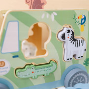 Drevená vkladačka Zvieratká Safari auto 9 ks Tooky Toy