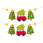 Kreatívna sada Prvé navliekanie plstená girlanda Vianočná cesta Haba