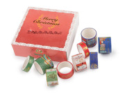 Vianočná ozdobná lepiaca páska sada Washi