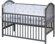 Detská postieľka s kompletnou výbavou120 x 60 cm šedá Labra Scarlett