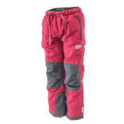 Nohavice športové outdoorové, podšité fleezovou podšívkou vínová Pidilidi