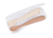 Prvé lyžičky silikónové 2 ks s puzdrom Beaba